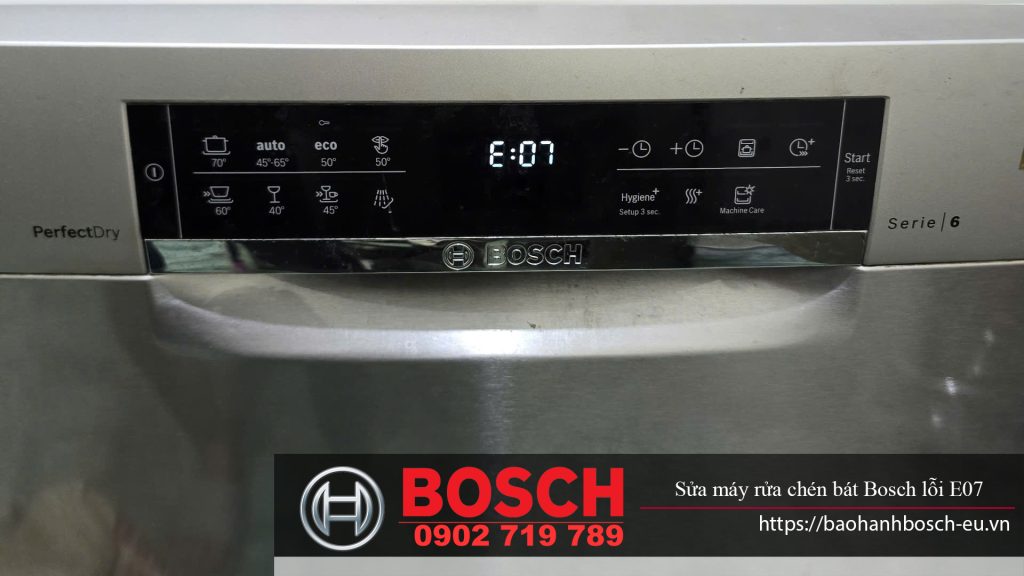 Máy rửa bát Bosch lỗi E07